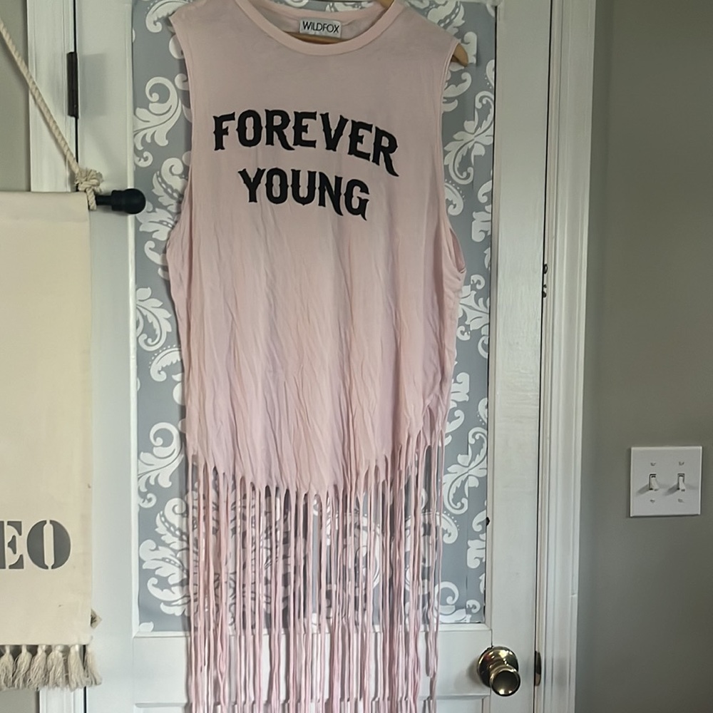 Wildfox forever young tassel tank